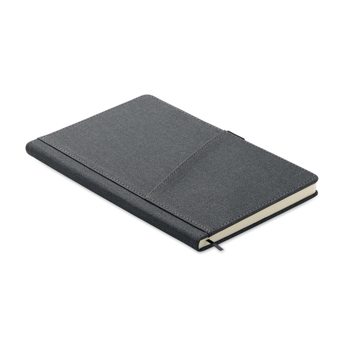Carnet promotionnel A5 avec pochette Cinco gris pierre